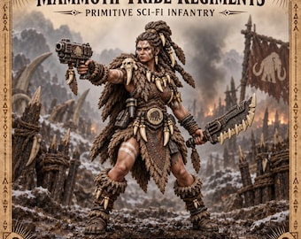 Mammoth-Tribe Regiments | Choose 5, 10 or 20 Primitive Sci-Fi Infantry Miniatures | HGM Exclusive