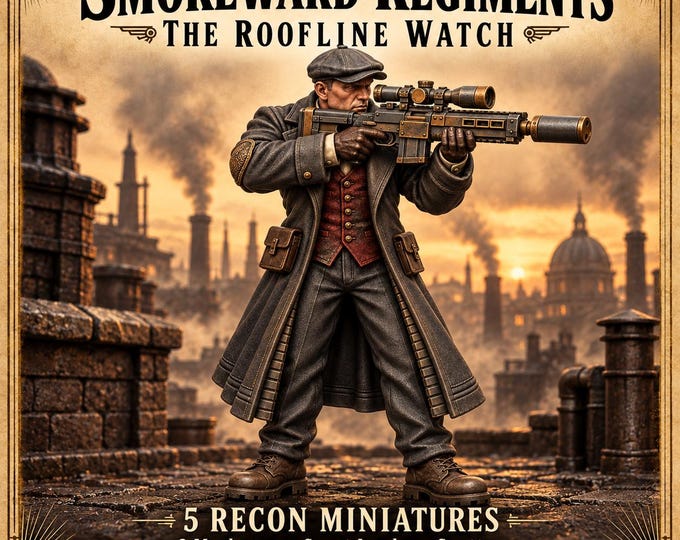 Smokeward Roofline Watch | Choose 1 of 5 or Full Recon Squad | 32mm Sci-Fi Resin Miniatures | HGM Exclusive
