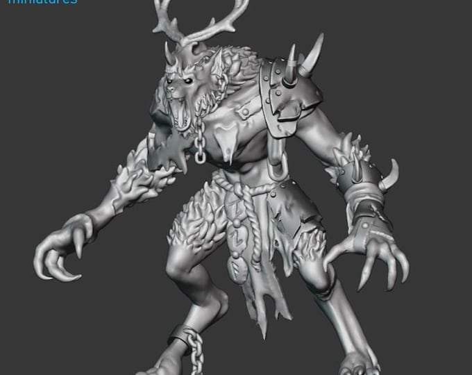Skin Wolf Chieftain - Frigid Miniatures - Tabletop Wargaming for Grimdark | Alternative  | OPR Sci-Fi mini