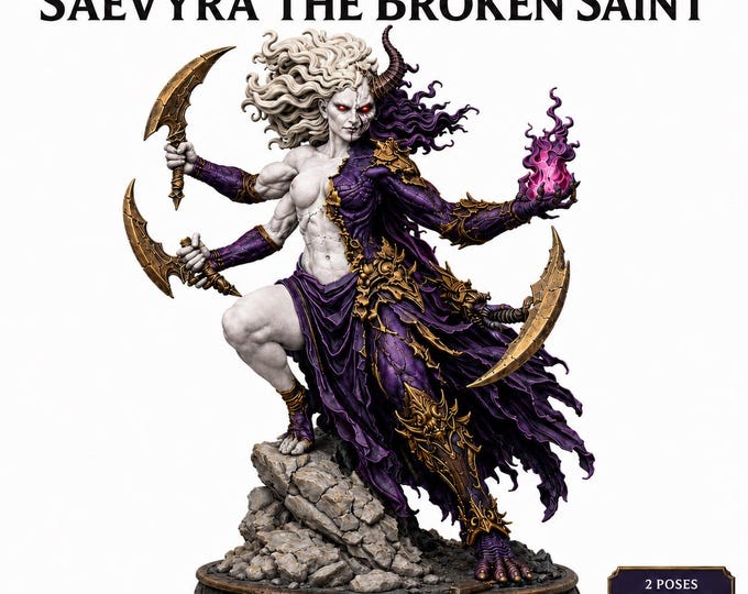 Saevyra the Broken Saint - Marble Legion  - Legion Wars - Exclusive Highland Gaming Minis Tabletop Wargaming Multi-Verse Grimdark OPR Sci-Fi
