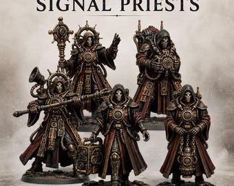 Hollow Legion Signal Priests - HGM Exclusive 28-32mm Resin Sci-Fi Support Miniatures - 5