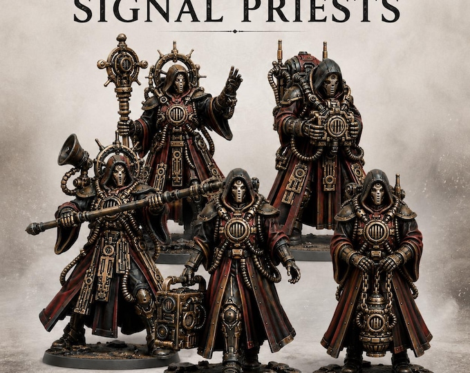 Hollow Legion Signal Priests - HGM Exclusive 28-32mm Resin Sci-Fi Support Miniatures - 5