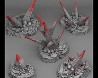 Deadly Shadow Rocks - Fantastic Plants & Rocks - Fantasy Terrain Set