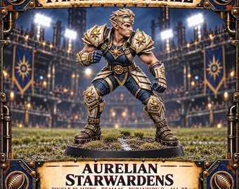 Aurelian Starwardens Fantasy Football | Choose 1 of 25 Players, Team 16, Expansion 9 or All 25 | 32mm Resin Miniatures