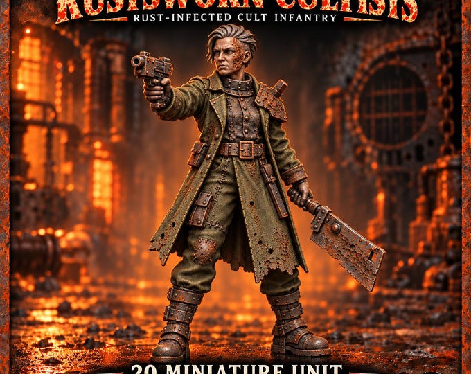 Rustsworn Cultists | Choose 1 of 20 or Sets of 5, 10 or 20 | Rust Legion Sci-Fi Resin Miniatures | HGM Exclusive