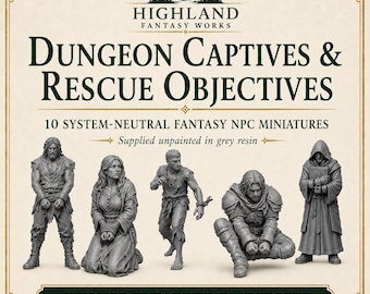 Dungeon Captives and Rescue Objectives - HGM Exclusive Resin NPC Objective Set