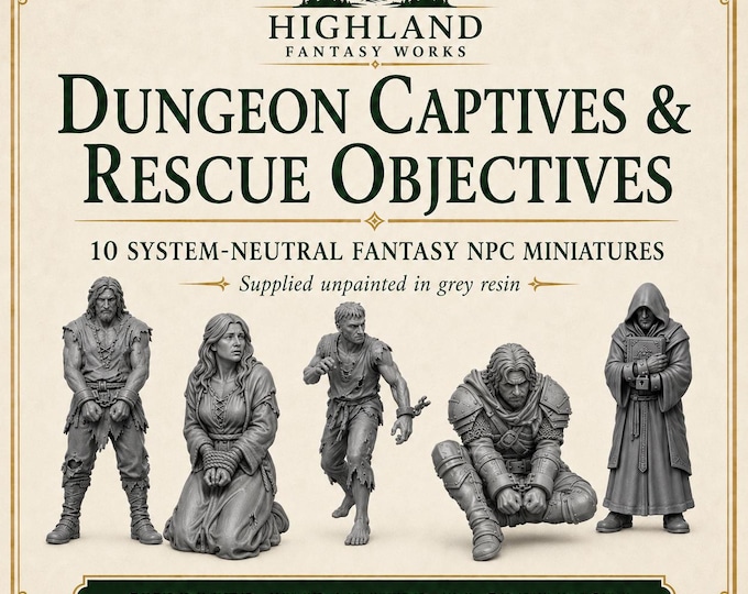Dungeon Captives and Rescue Objectives - HGM Exclusive Resin NPC Objective Set