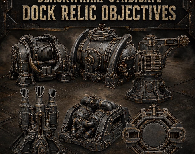 HGM Blackwharf Dock Relics | 6-Piece Objective Set | HGM Exclusive