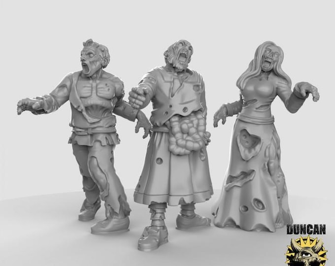 Zombies - Fantasy Miniatures  - Duncan Shadow - Tabletop Wargaming for Grimdark | OPR Sci-Fi & Fantasy Resin Mini