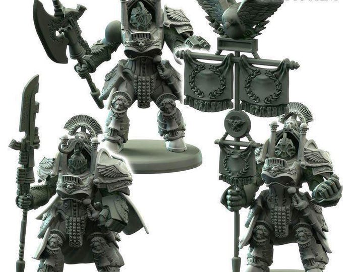 Golden Guard Termiatus Battle Suit - Romanus - Sci-Fi Grimdark - Resin Miniature