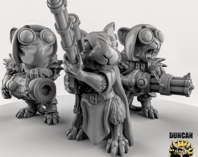 Mousle Weapon Team | Duncan Shadow| PathFinder | Mini | Tabletop Wargaming | Dungeons and Dragons | Resin | Fantasy | RPG