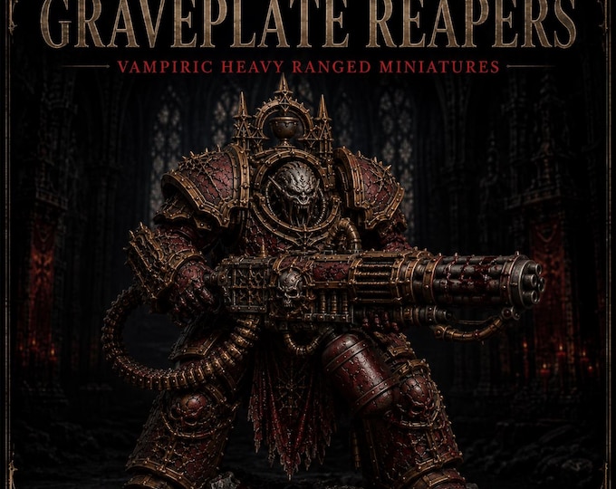 Graveplate Reapers - 1, 5, 10 or 20 Vampire Heavy Infantry Resin Miniatures - HGM Exclusive