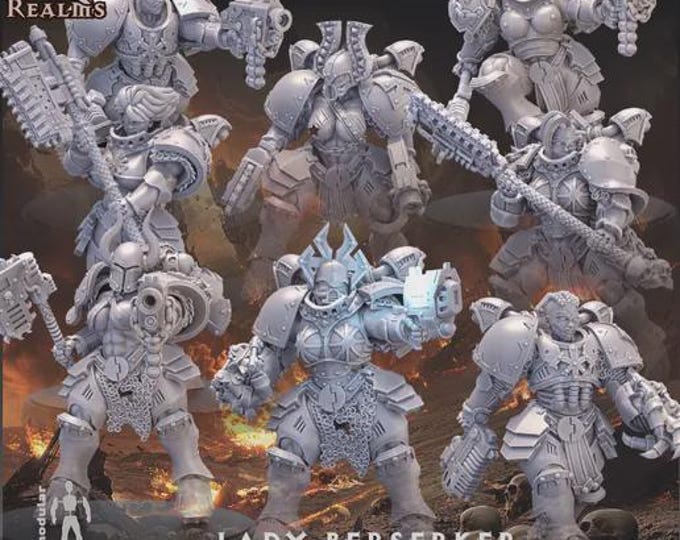 Lady Berserkers Of Wrath - Across the Realms - Tabletop Wargaming for Grimdark | OPR | Sci-fi