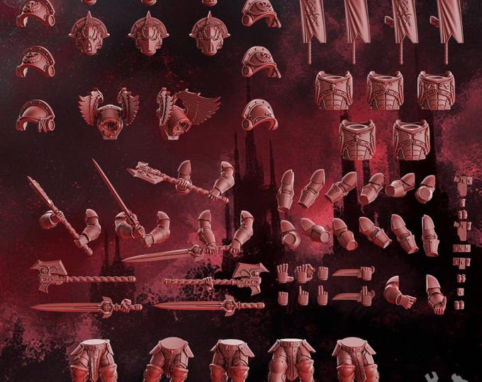 Crimson Wings Honour Squad & Storm Squad with Jump Packs- DakkaDakka | Tabletop Wargaming for Grimdark | OPR Sci-Fi mini