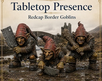 Redcap Border Goblins - HGM Exclusive Resin Glen-Gloam Goblin Miniatures - 3 Models
