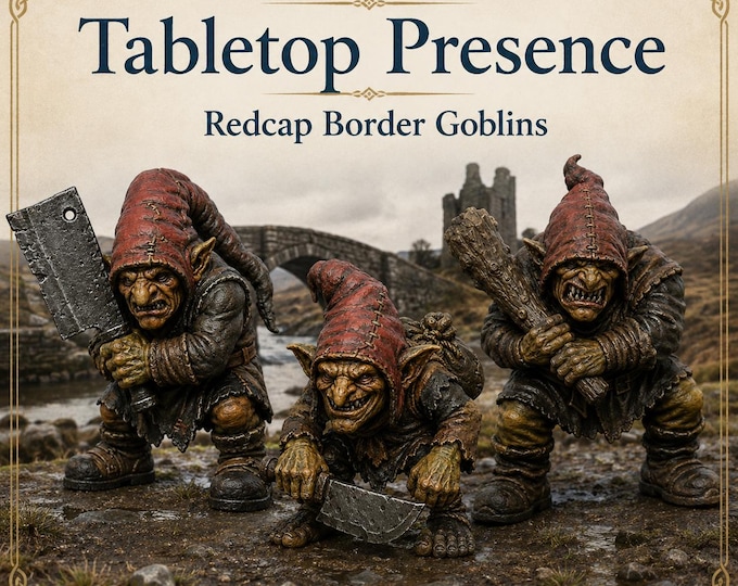 Redcap Border Goblins - HGM Exclusive Resin Glen-Gloam Goblin Miniatures - 3 Models