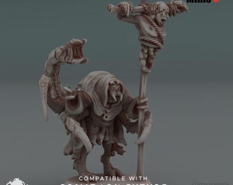 Crab Cult Infected Priests - Oshounaminis Licensed 32mm Resin Miniature Set