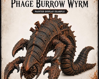 Phage Burrow Wyrm - HGM Exclusive 28-32mm Resin Sci-Fi Siege Beast Miniature