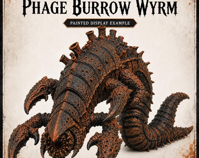 Phage Burrow Wyrm - 152mm Tall Sci-Fi Alien Resin Siege Beast - 120mm Oval Base - HGM Exclusive