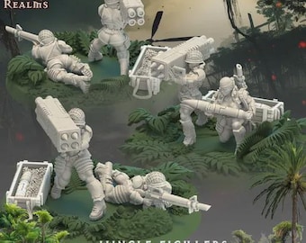 Jungle Fighters - Missile Weapons Teams - Across the Realms - Tabletop Wargaming for Grimdark | Alternative  | OPR Sci-Fi mini