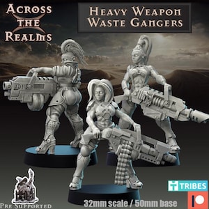 Female Gangers Heavy Weapons - Across the Realms - Tabletop Wargaming for Grimdark | OPR | Sci-fi