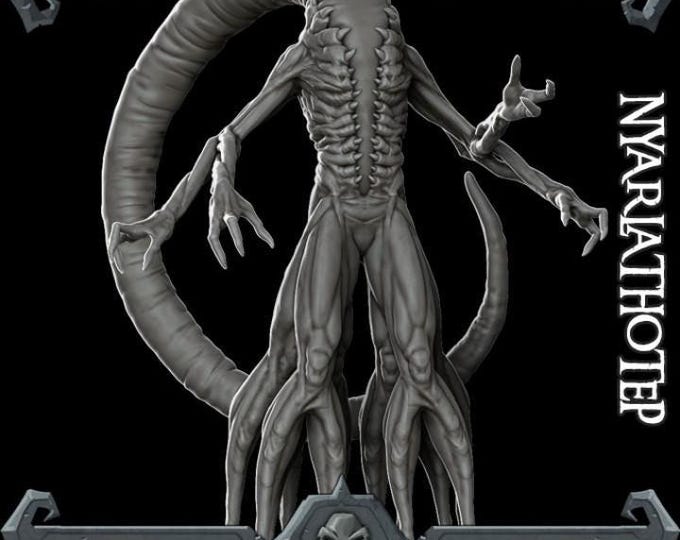 Nyarlathotep - Fantasy Miniature  - Rocket Pig Games - Tabletop Wargaming for Grimdark | OPR Sci-Fi & Fantasy Resin Mini
