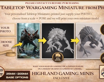 Personalised Tabletop Miniature Gift – Highland Gaming Minis Personalised Resin Miniature