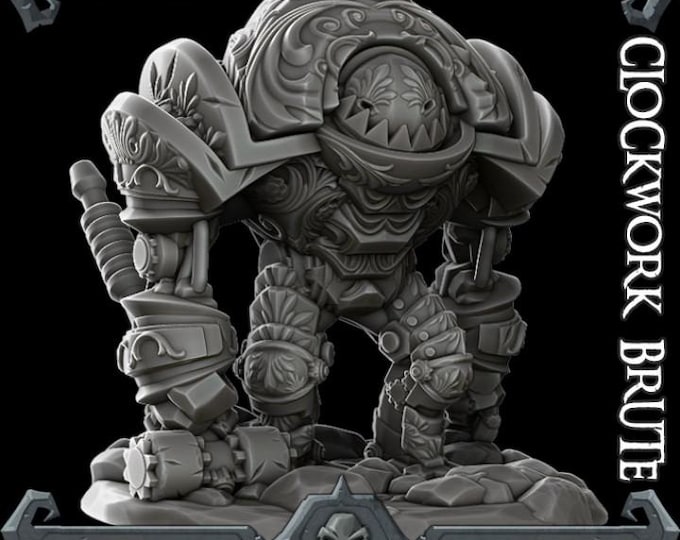 Clockwork Brute - Rocket Pig Games - Tabletop Wargaming for Grimdark | OPR Sci-Fi & Fantasy Resin Mini