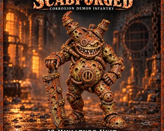 Scabforged Demon Infantry | Choose 1 Pose or Units of 5, 10 or 20 | Rust Legion Cankerborn Resin Miniatures | HGM Exclusive