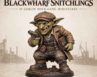 Blackwharf Snitchlings | Choose 1 of 10 Goblin Dock-Gang Poses or Full Unit | 32mm Resin Miniatures | HGM Original