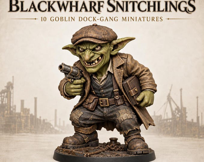 Blackwharf Snitchlings | Choose 1 of 10 Goblin Dock-Gang Poses or Full Unit | 32mm Resin Miniatures | HGM Original