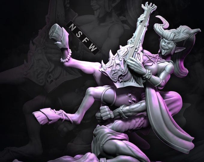 Chaos Demon Prince / Succubus Sinew Siren - NEW Wildmesh release June 25 Tabletop Wargaming for Grimdark | OPR | Sci-fi