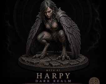 Four Realms Harpy | Choose Realm & Scale | Resin Myth Monster | HGM Exclusive