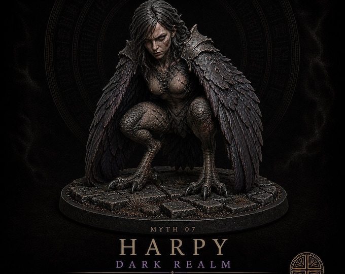 Four Realms Harpy | Choose Realm & Scale | Resin Myth Monster | HGM Exclusive