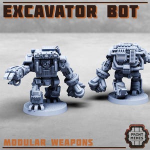 Excavator Bot - Print Minis - Grimdark - Print Minis - Fantasy Resin Miniature