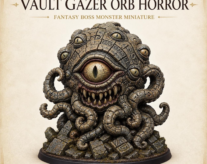 Vault Gazer Orb Horror - Fantasy Boss Monster - Monsters and Fantasy - Highland Gaming Minis Exclusive - Sci-Fi Resin Monster