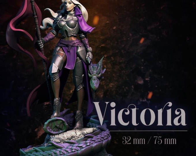 Victoria Fantasy Miniature for Sci-Fi Wargames & TTRPG DnD Fantasy Tabletop Wargaming | Dungeons and Maidens mini