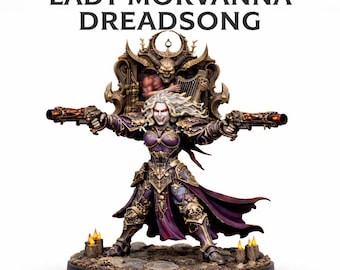Lady Morvanna Dreadsong - Marble Legion - Legion Wars - Exclusive Highland Gaming Minis Tabletop Wargaming Multi-Verse Grimdark OPR Sci-Fi
