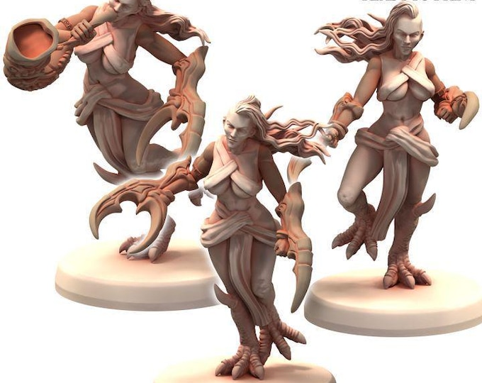 Slaandering Demon Sirena Squad A - Serket - Printerra Studios - Tabletop Wargaming Miniature for Grimdark | OPR | Sci-fi