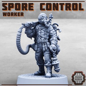 Spore Control Worker - Print Minis - Grimdark - Print Minis - Fantasy Resin Miniature