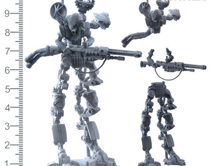 Tall Robot - Romanus - Printerra Studios - Tabletop Wargaming Miniature for Grimdark | OPR | Sci-fi