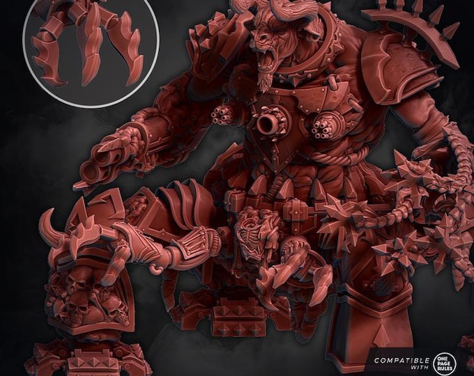 Corruptor of Wrath | WildMesh Licensed 128mm H 160mm W Modular Grimdark Sci-Fi Resin Character