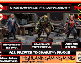 The Last President | 3 Transformation Stage Chaos Demon Resin Miniature | 28–200mm | HGM Exclusive