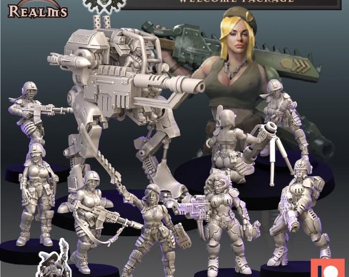 Astra Guardbabe Patrol - Truescale  - Across the Realms - Tabletop Wargaming for Grimdark | Alternative  | OPR Sci-Fi mini