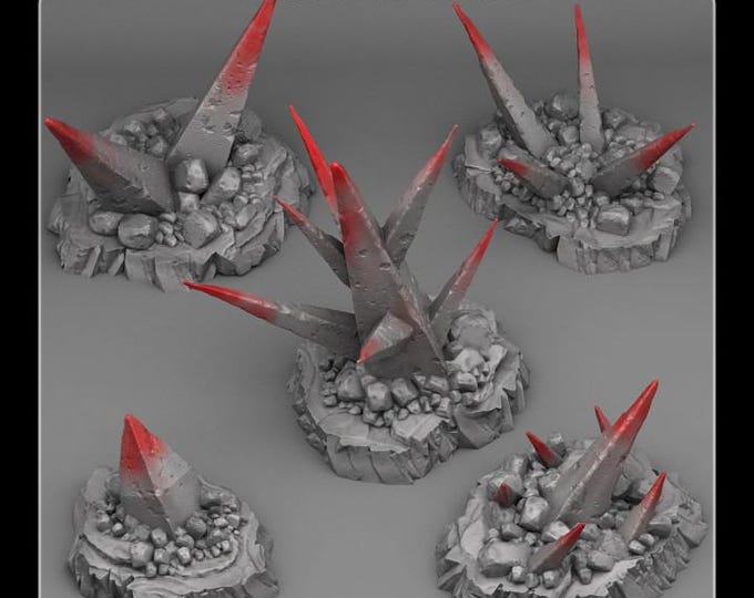 Deadly Shadow Rocks Wargaming Terrain Objectives | Fantastic Plants and Rocks | PathFinder | Mini | Dungeons and Dragons | Fantasy | RPG