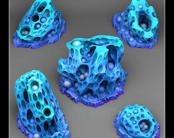 Alien Spider Nests Scatter Terrain Objectives Fantastic Plants and Rocks | PathFinder | Mini | Dungeons and Dragons Fantasy