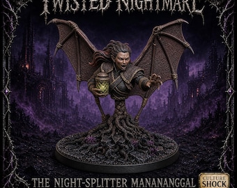 The Night-Splitter Manananggal Miniature | Filipino Folklore Horror Monster | Twisted Nightmare Resin Figure