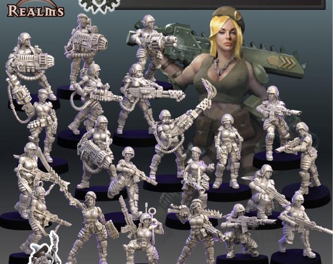 Imperial Storm Babes - Across the Realms - Tabletop Wargaming for Grimdark | Alternative  | OPR Sci-Fi mini