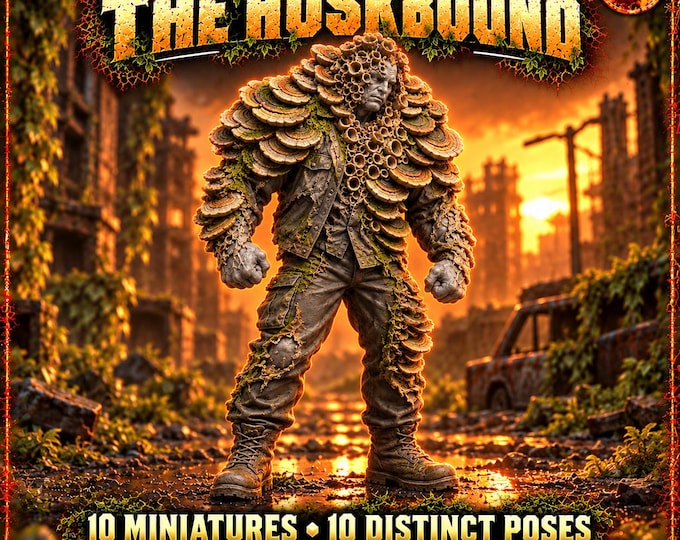 The Huskbound | Choose 1 of 10 Fungal Brutes or Complete Unit | 45mm Resin Miniatures | Hollow Bloom HGM