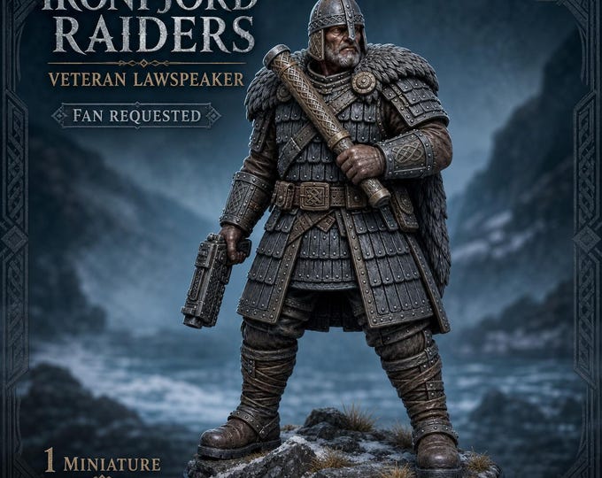Ironfjord Veteran Lawspeaker | Resin Sci-Fi Viking Officer | HGM Exclusive